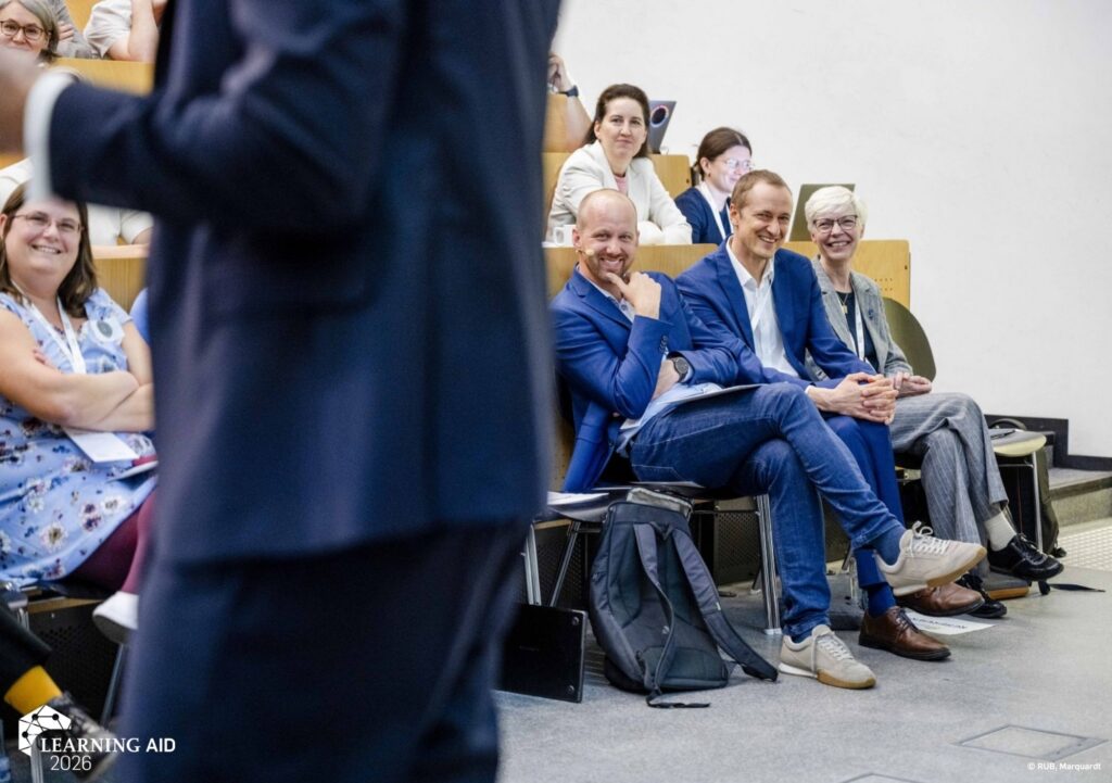 Peter Salden und Kornelia Freitag im Hörsaal zur Learning AID